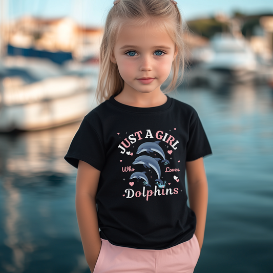Just A Girl Who Loves Dolphins T-shirt | 3 - 13 years