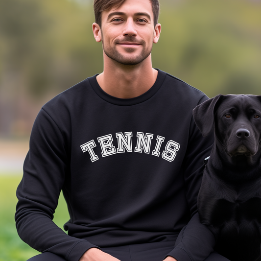 Men's College Style TENNIS Sweatshirt | Small - 5XL