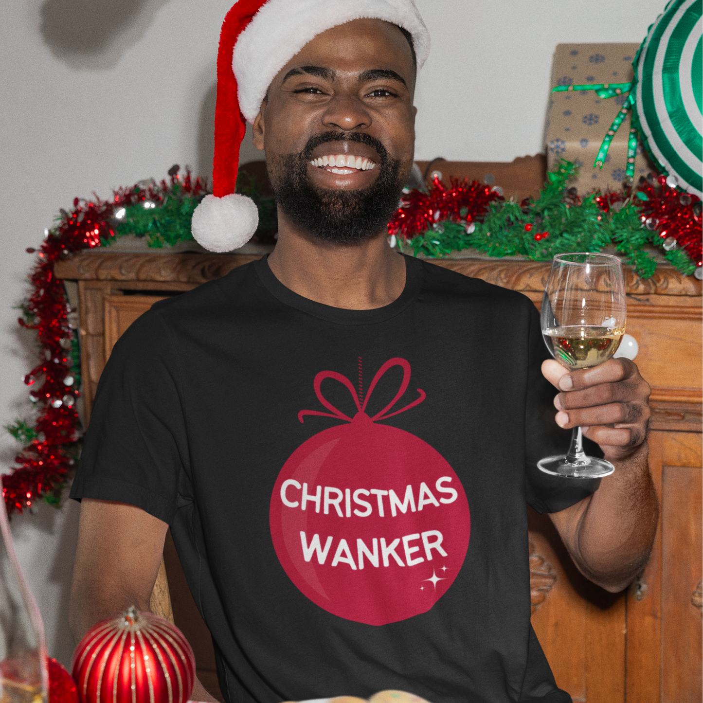 Christmas Wanker Funny Adult Christmas T-Shirt (S-4XL)