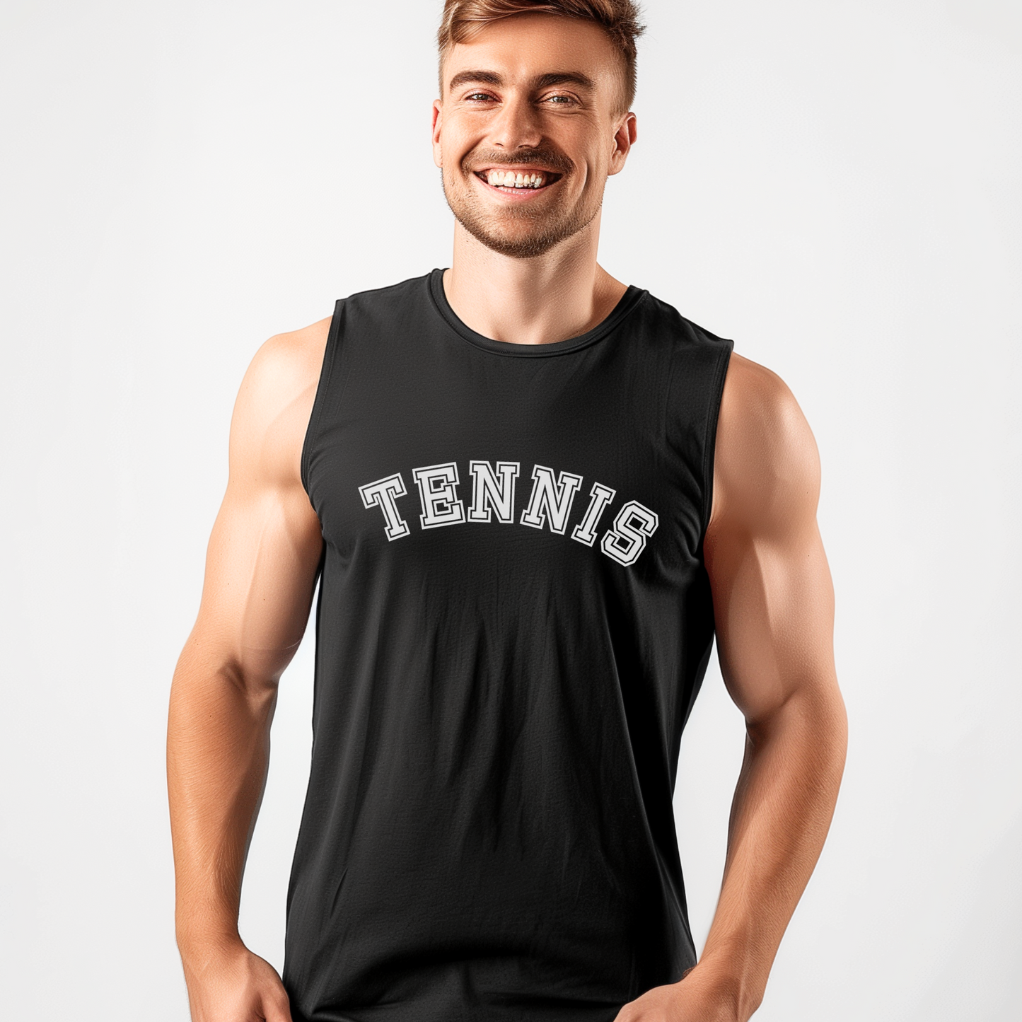 Men's College Style TENNIS Tank Top Vest | Small - 2XL