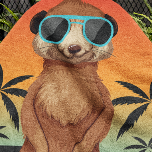 Custom Name Meerkat Beach Towel 100 x 190cm