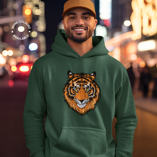 Men's Tiger Graphic Pullover Hoodie | XS - 5XL