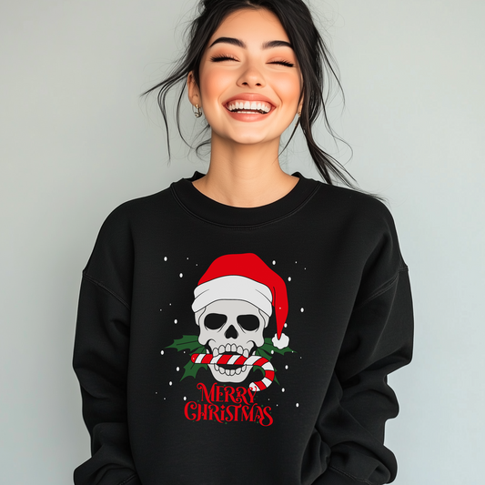 Merry Christmas Skull Jumper - Unisex Adults | Organic Cotton