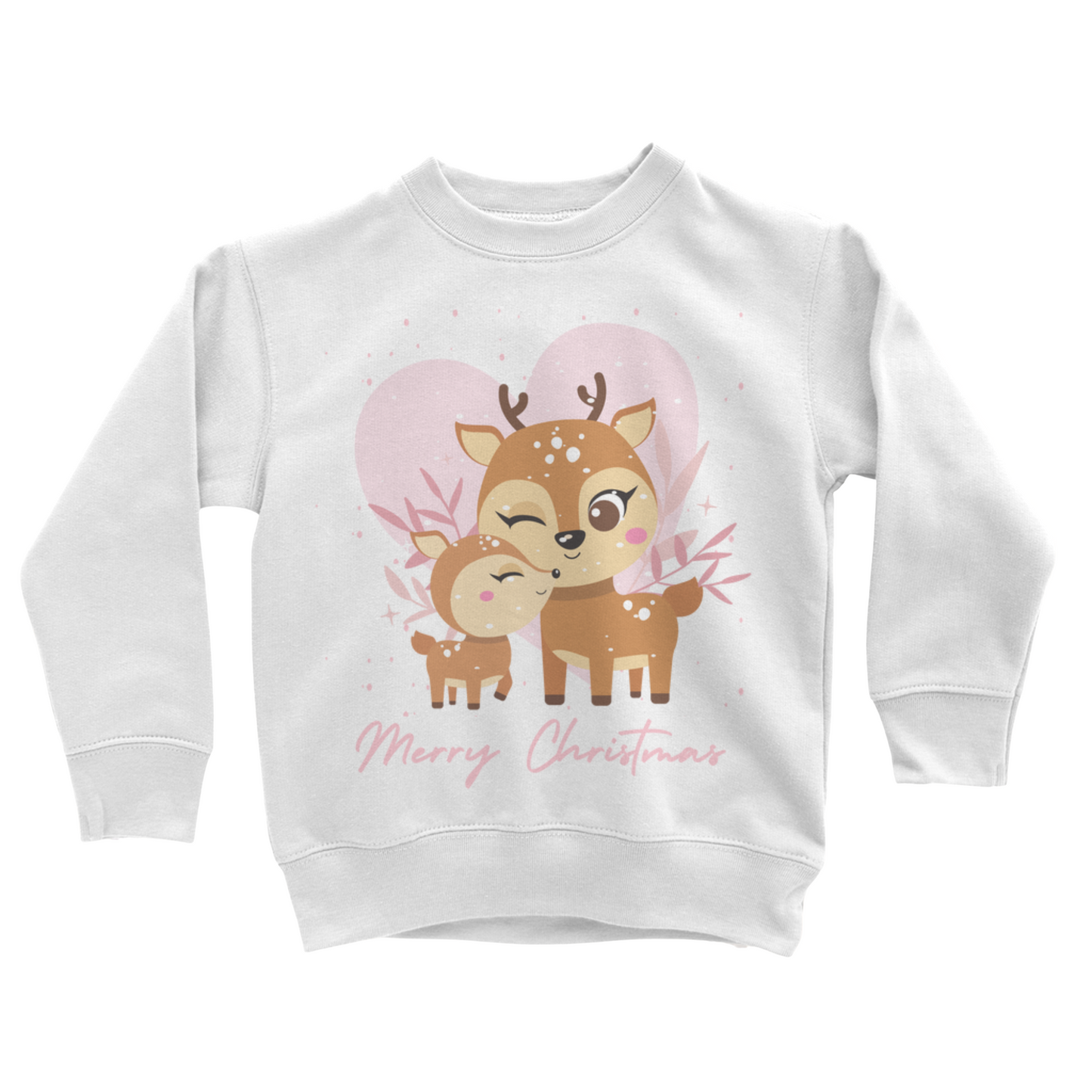 Mum & Baby Reindeer - Girls Christmas Sweatshirt