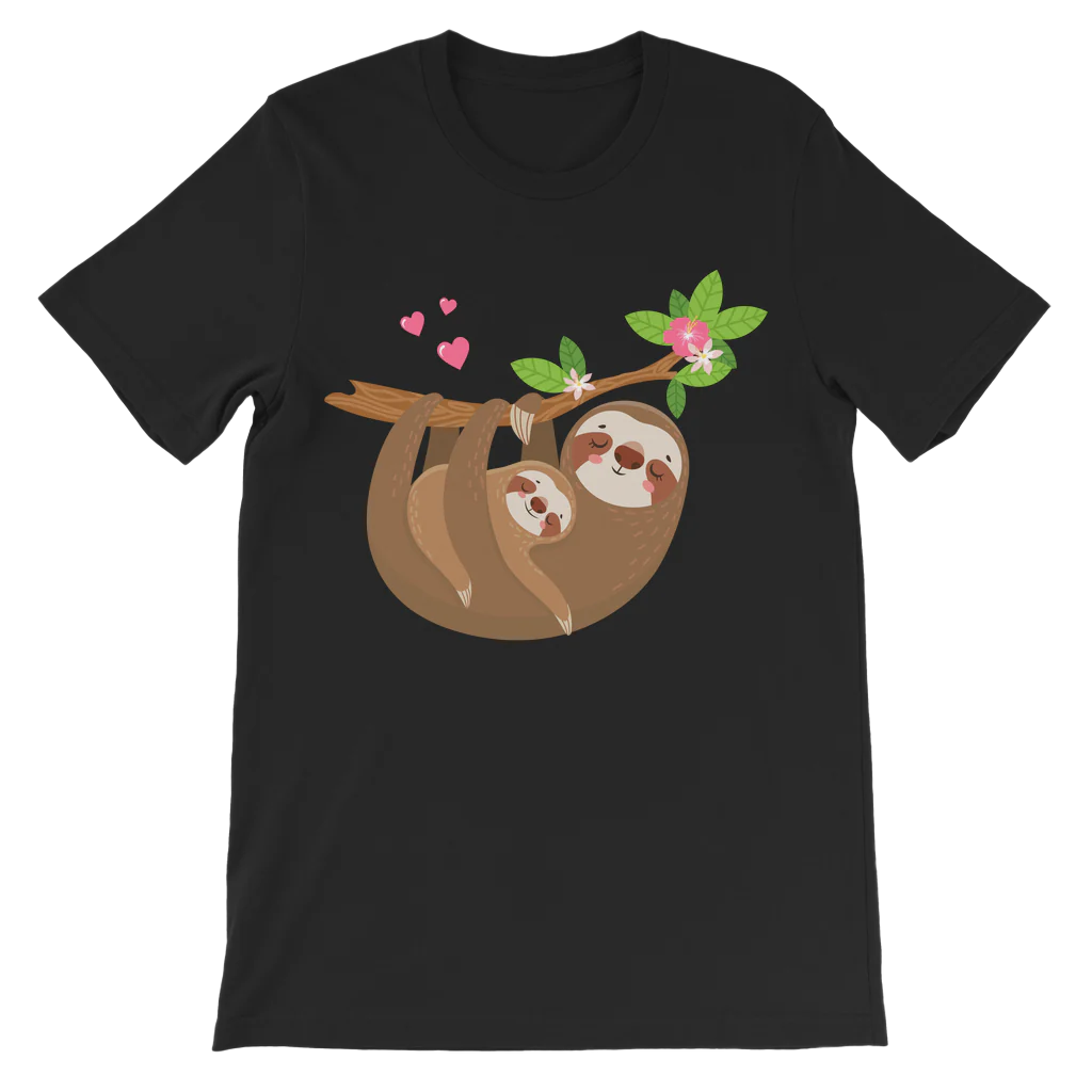 Mum & Baby Sloth -  Girls Sloth T-shirt | 1 - 13 years