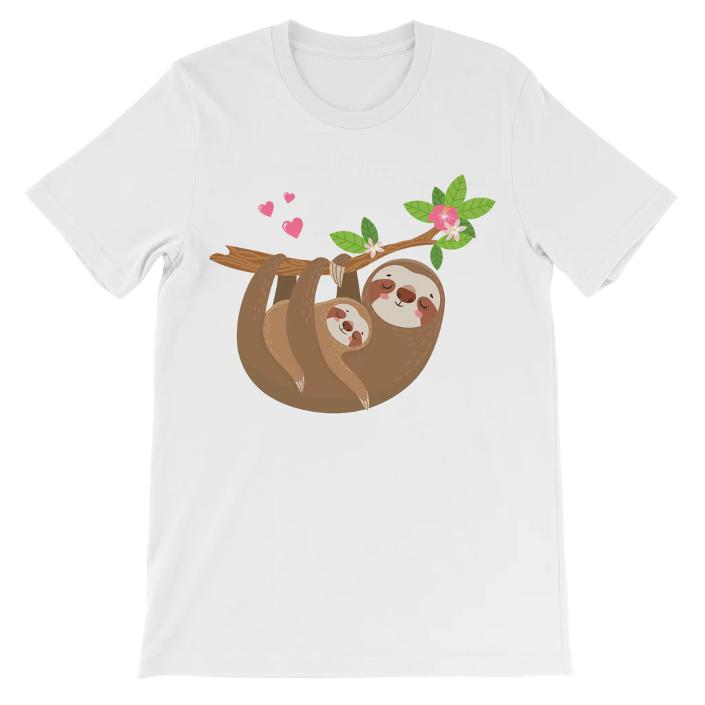 Mum & Baby Sloth -  Girls Sloth T-shirt | 1 - 13 years