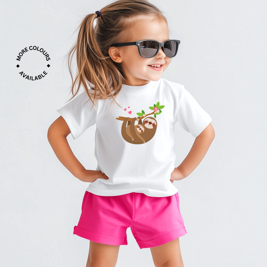 Mum & Baby Sloth -  Girls Sloth T-shirt | 1 - 13 years