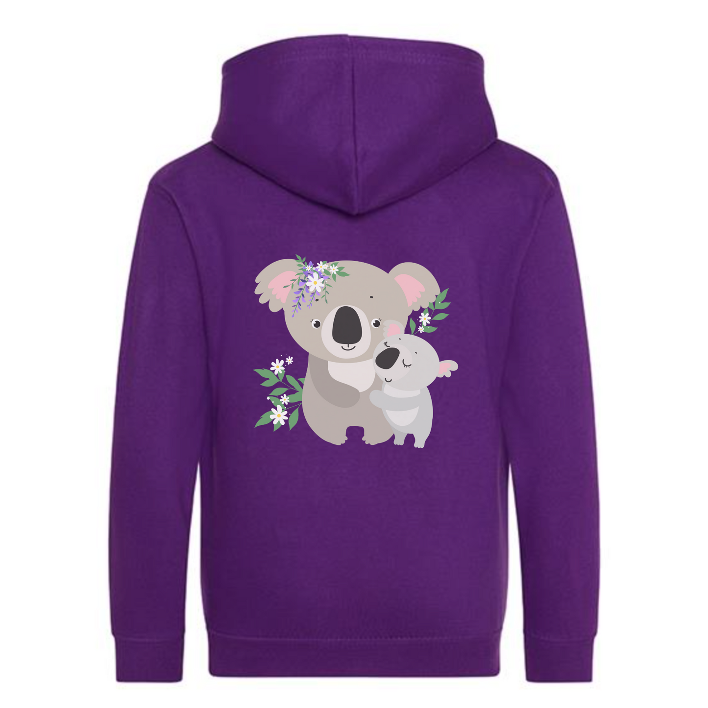 Girls Personalised Mumma & Baby Koala Zip Hoodie | 3 - 13 years