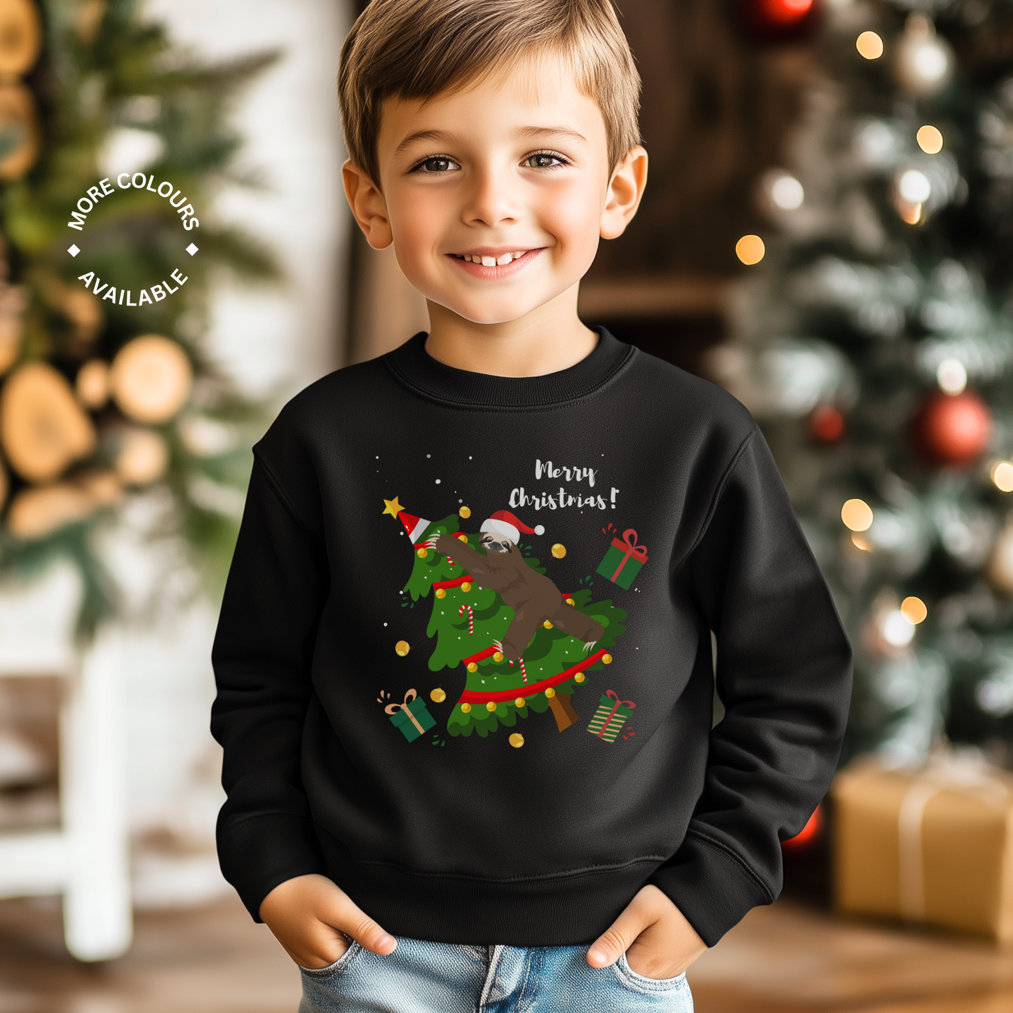 Kids Naughty Christmas Sloth Sweatshirt | Unisex Sizes