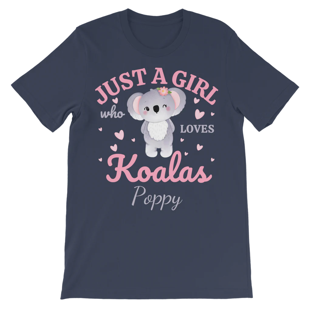 Girls "Just A Girl Who Loves Koalas T-shirt | 3 - 13 years