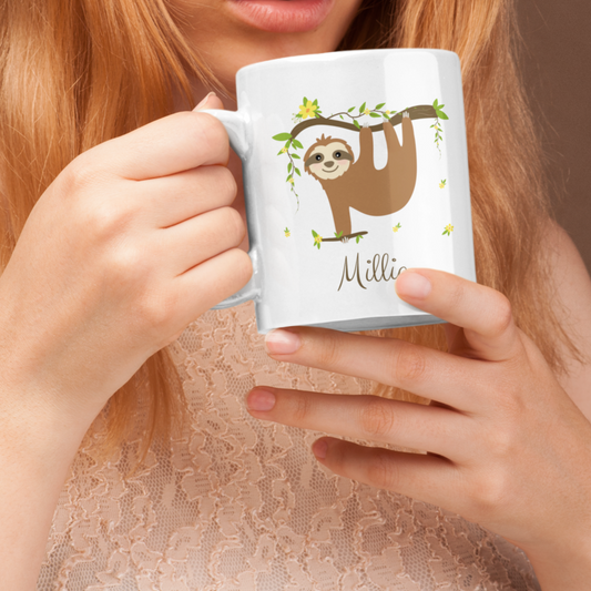 Personalised Sloth Mug