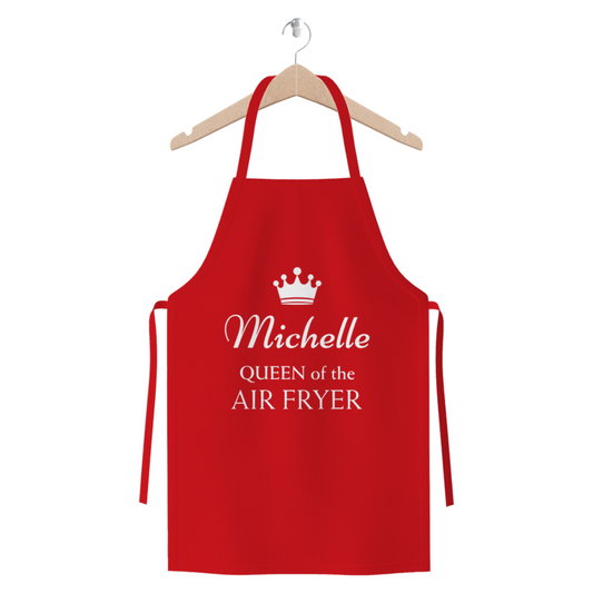 Personalised "Queen of the Air Fryer" Cotton Twill Apron