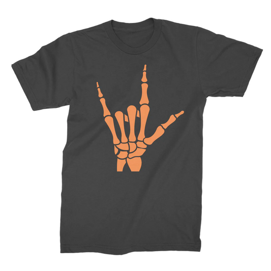 Rock 'n' Roll Skeleton Hand Halloween T-shirt