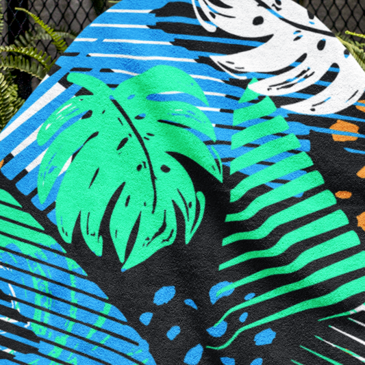 Extra Large Summer Abstract Tropical Leaves Beach Towel