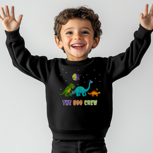 The Dinosaur Boo Crew - Kids Halloween Sweatshirt