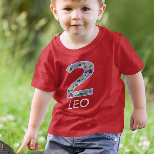 Toddler Boys Farm & Tractor Birthday T-shirt | 1 - 2 years