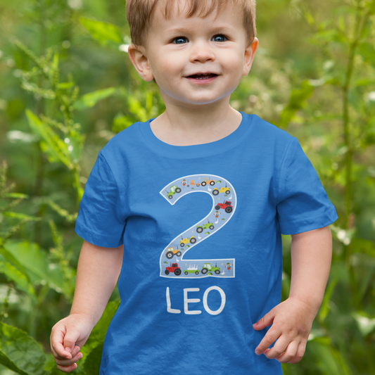 Toddler Boys Farm & Tractor Birthday T-shirt | 1 - 2 years