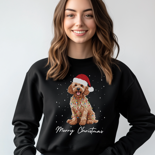 Unisex Adults Christmas Cockapoo Sweatshirt | Small - 5XL