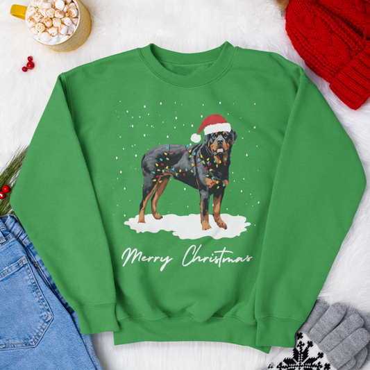 Festive Rottweiler Christmas Jumper - Unisex Adults