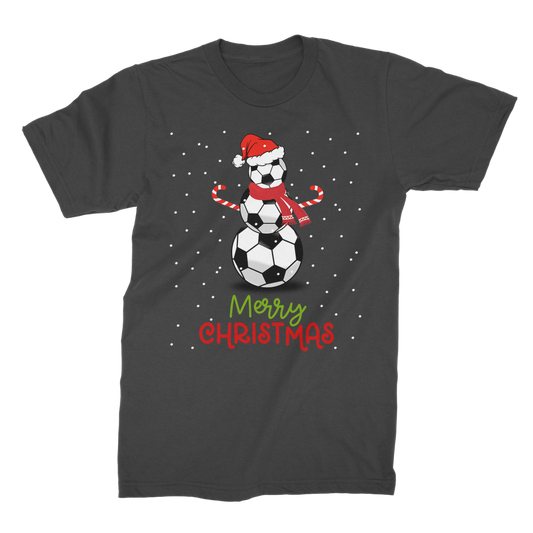 Adults Christmas Football Snowman T-shirt