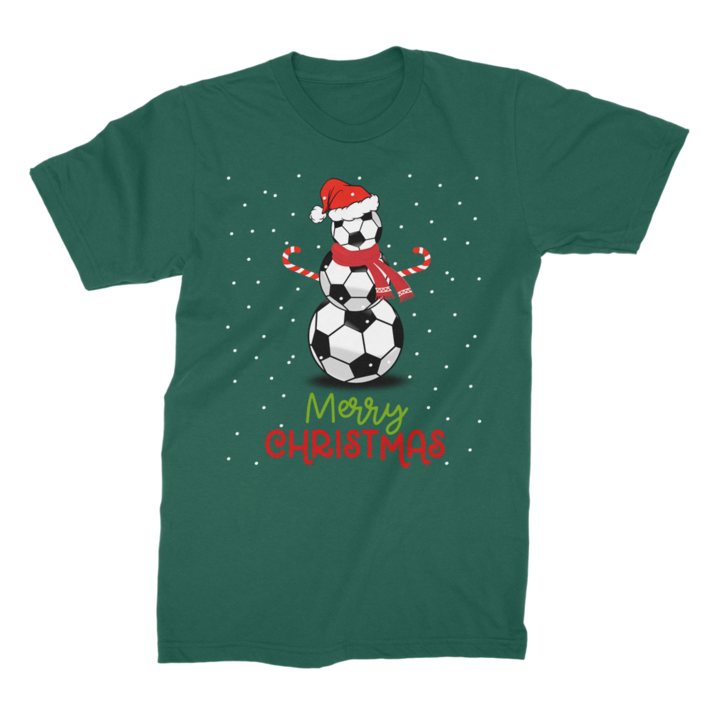 Adults Christmas Football Snowman T-shirt