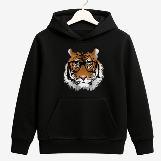 Intelligent Tiger - Unisex Kids Pullover Hoodie | 3 - 13 years