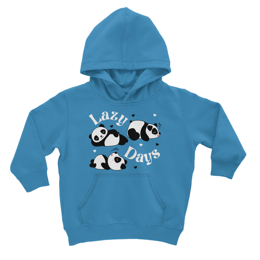 Kids Panda Graphic 'Lazy Days' Pullover Hoodie