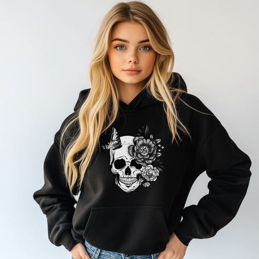 Women's Butterfly Skull Hoodie | S - 5XL