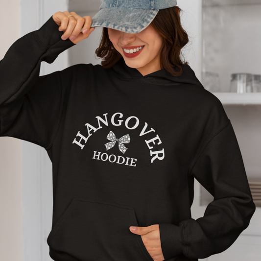 Women's Checkered Bow 'Hangover Hoodie' | Graphic Hoodie | XS - 5XL