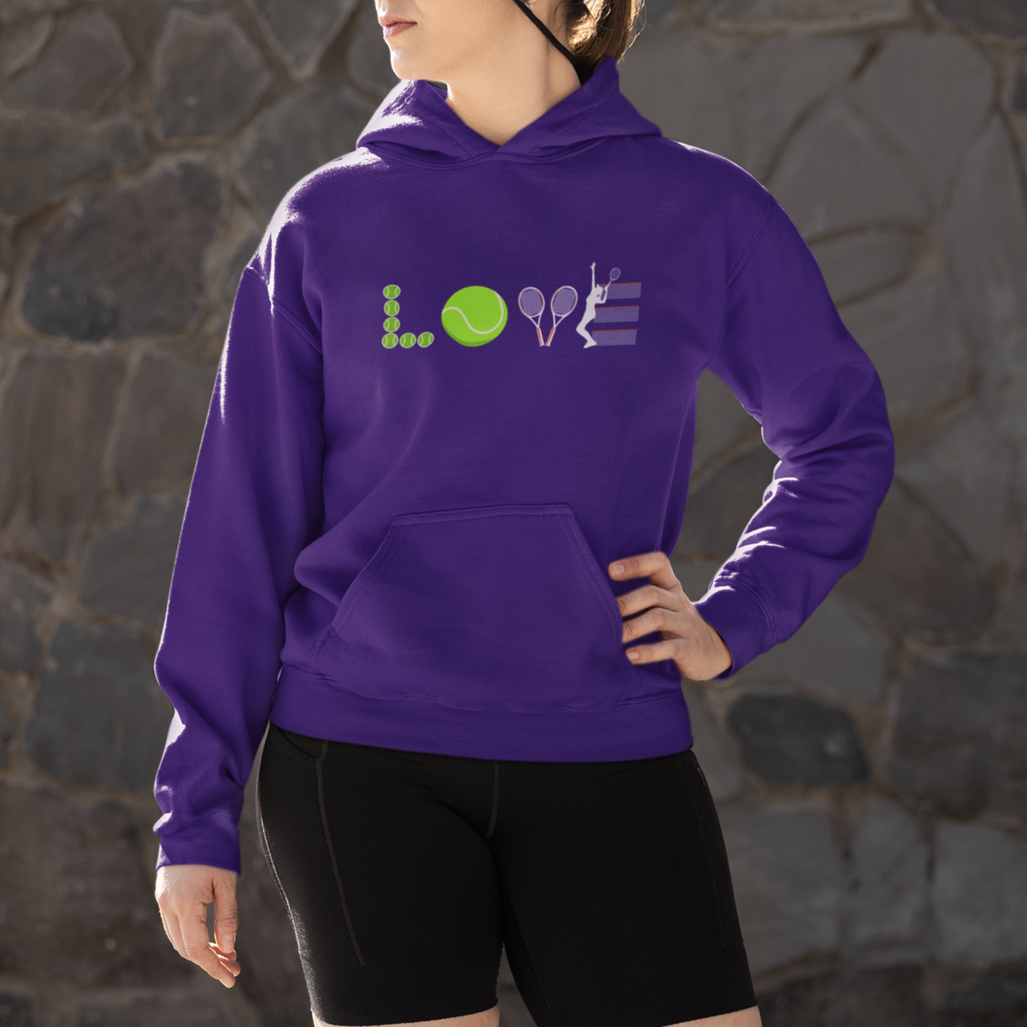 Love Tennis - Women's Printed Pullover Hoodie | Small - 5XL