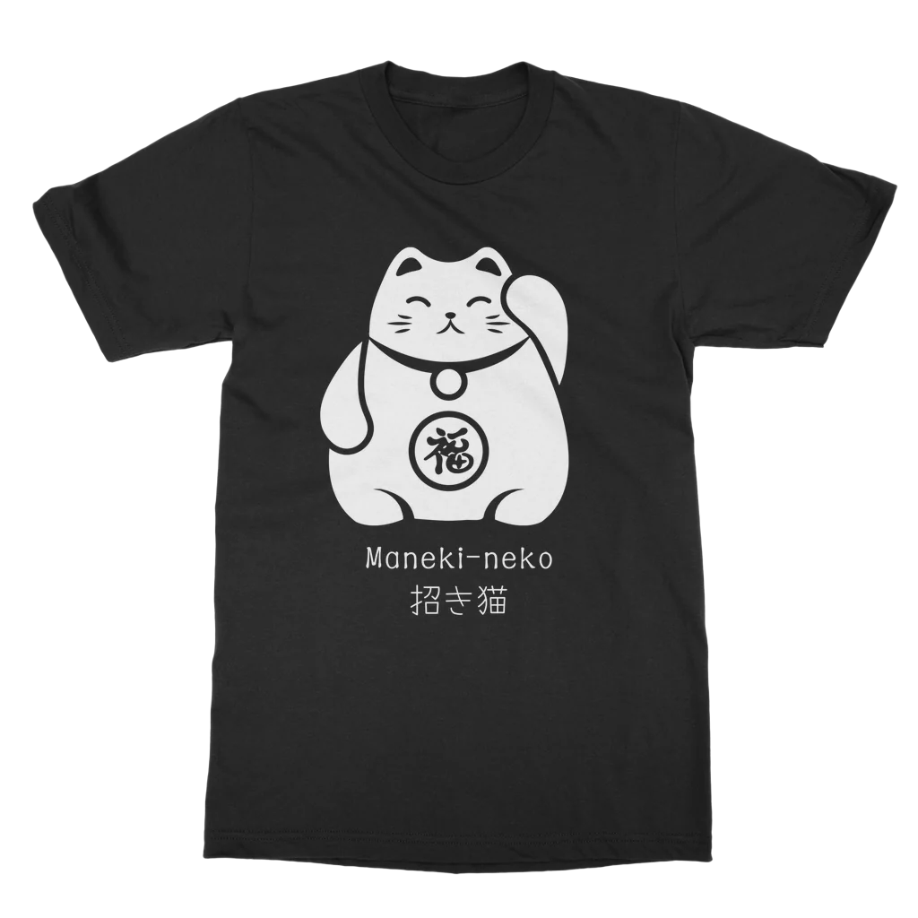 Women's Printed Maneki-neko (Japanese Lucky Cat) T-shirt