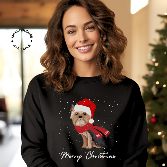 Christmas Yorkshire Terrier - Unisex Adults Xmas Sweatshirt