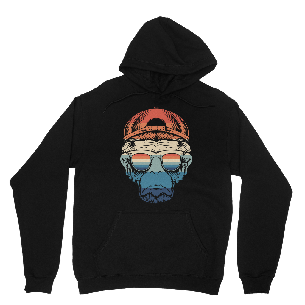 Men's Retro Chimp Hooded Sweatshirt | S - 5XL