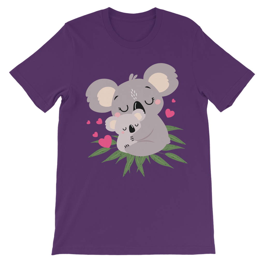 Purple t-shirt with printed Koala design