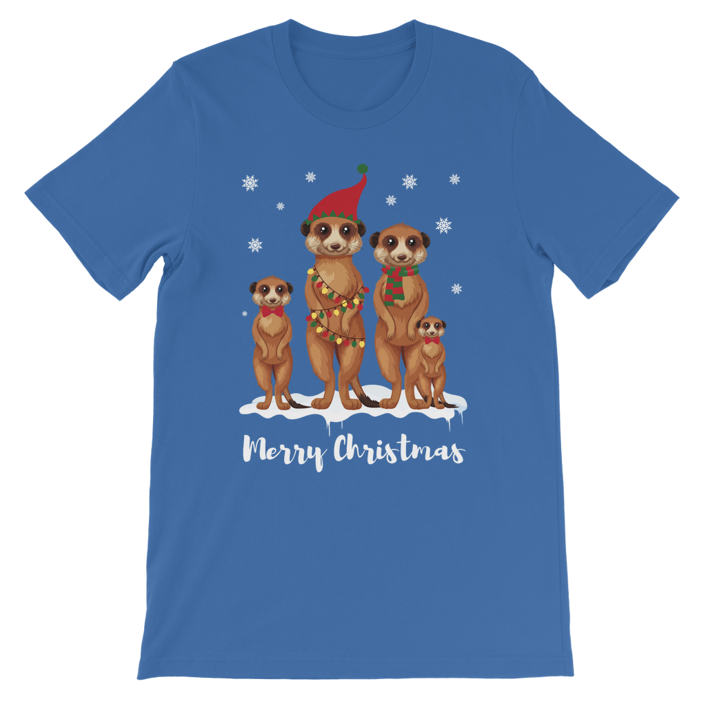 Festive Meerkat Family  - Kids Christmas T-shirt