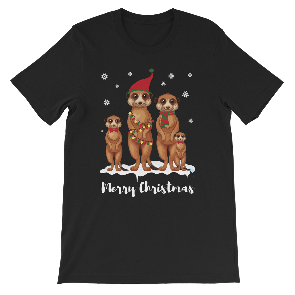 Festive Meerkat Family  - Kids Christmas T-shirt