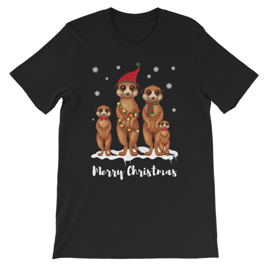 Festive Meerkat Family  - Kids Christmas T-shirt