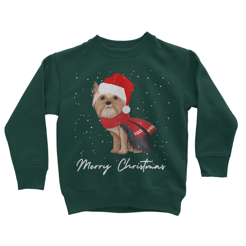 Kids Yorkshire Terrier Christmas Sweatshirt | Unisex sizes