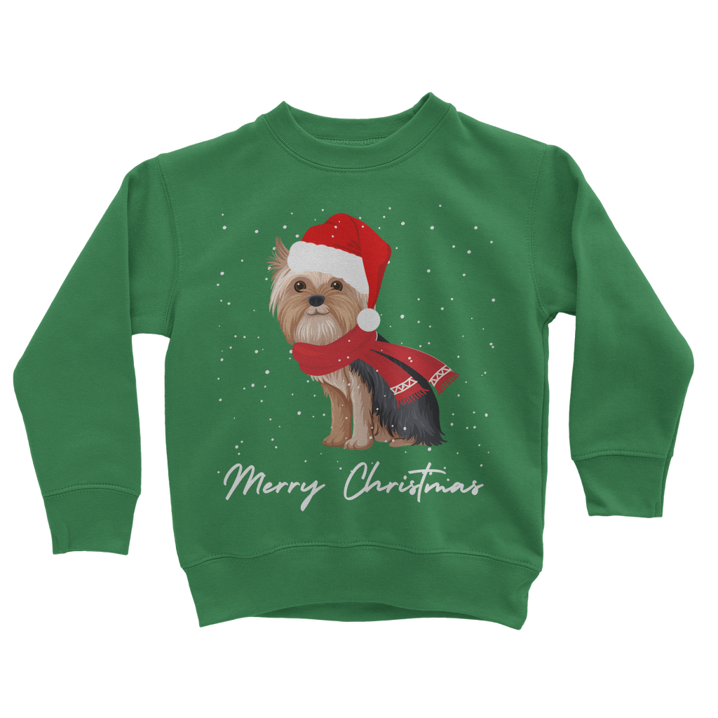 Kids Yorkshire Terrier Christmas Sweatshirt | Unisex sizes