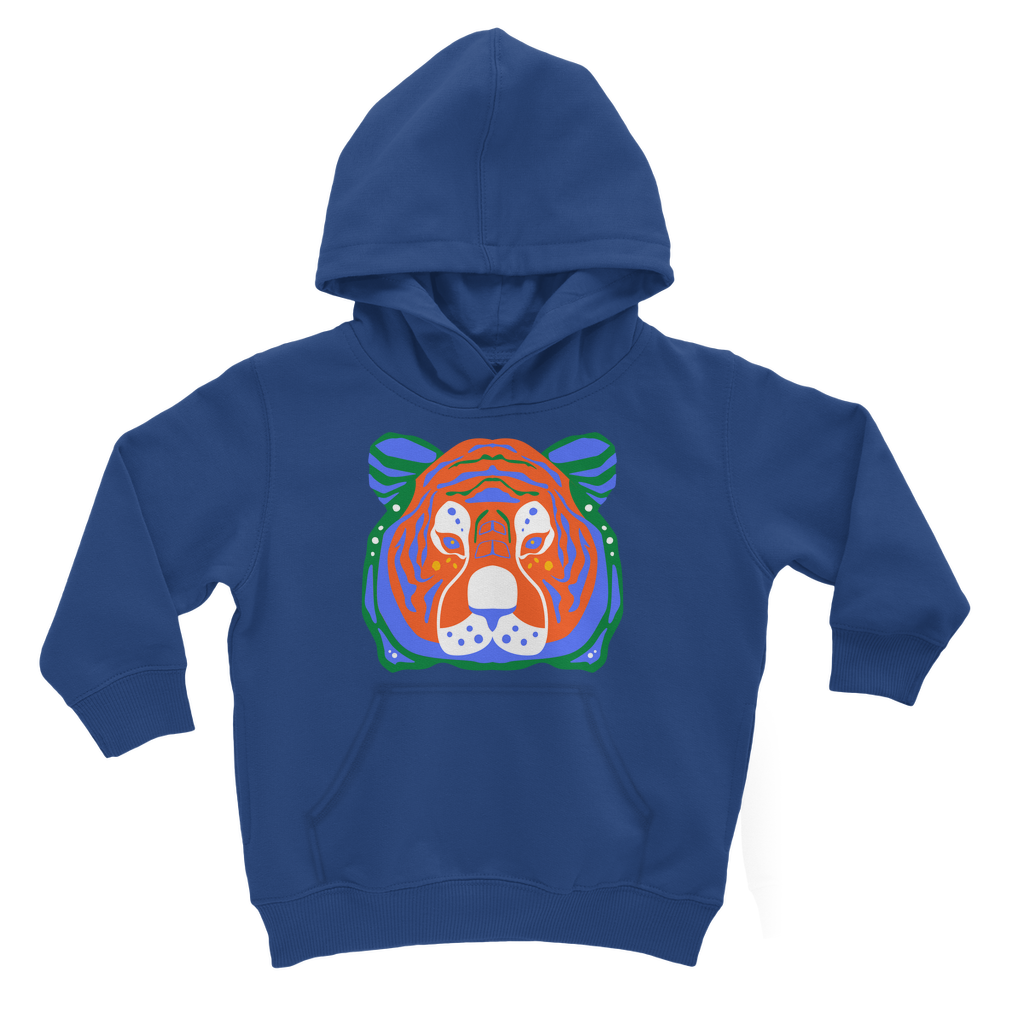 Kids Vibrant Tiger Pullover Hoodie