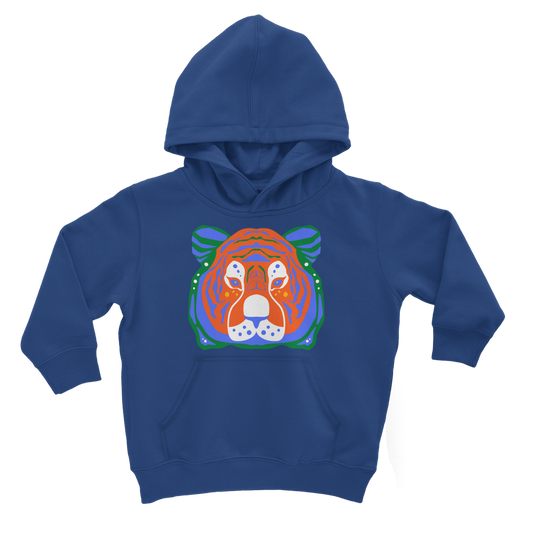 Kids Vibrant Tiger Pullover Hoodie