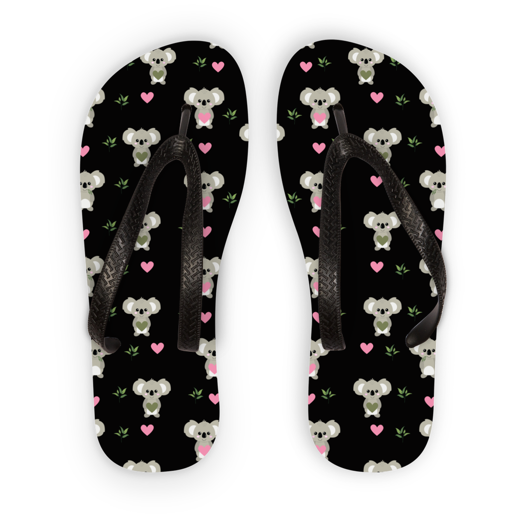 Girls Koala Pattern Flip Flops