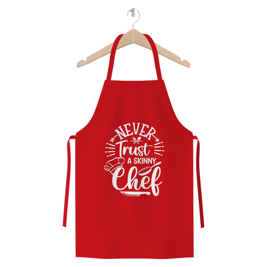 'Never Trust a Skinny Chef' Cotton Twill Novelty Apron.
