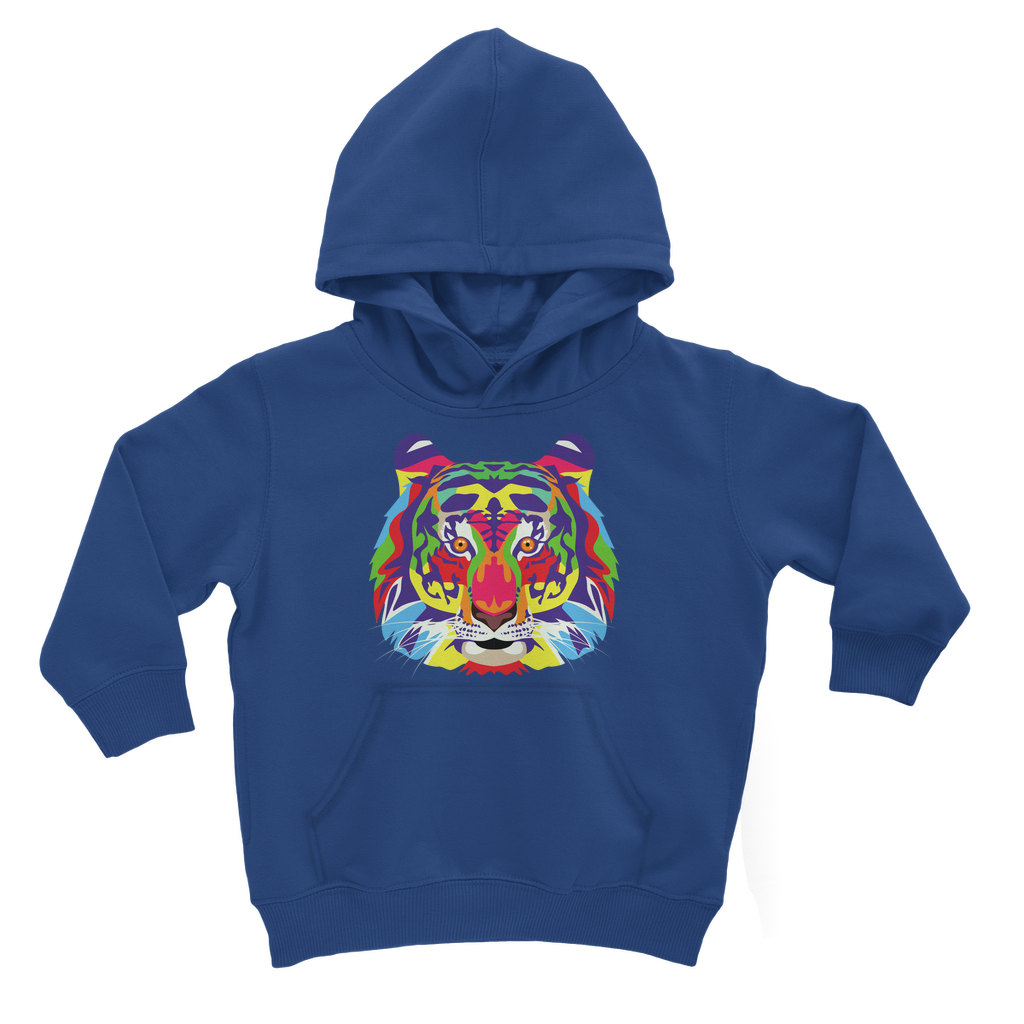 Kids Royal Blue Tiger Hoodie