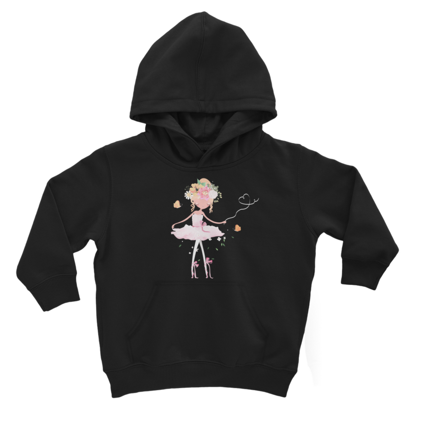 Girls Personalised Pretty Ballerina Hoodie | 3 - 13 years