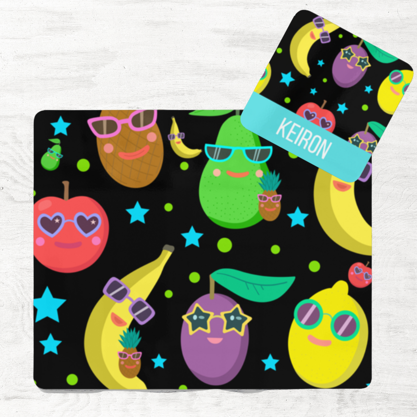 Kids Cool Fruit Printed Mealtime Placemat & Coaster Set