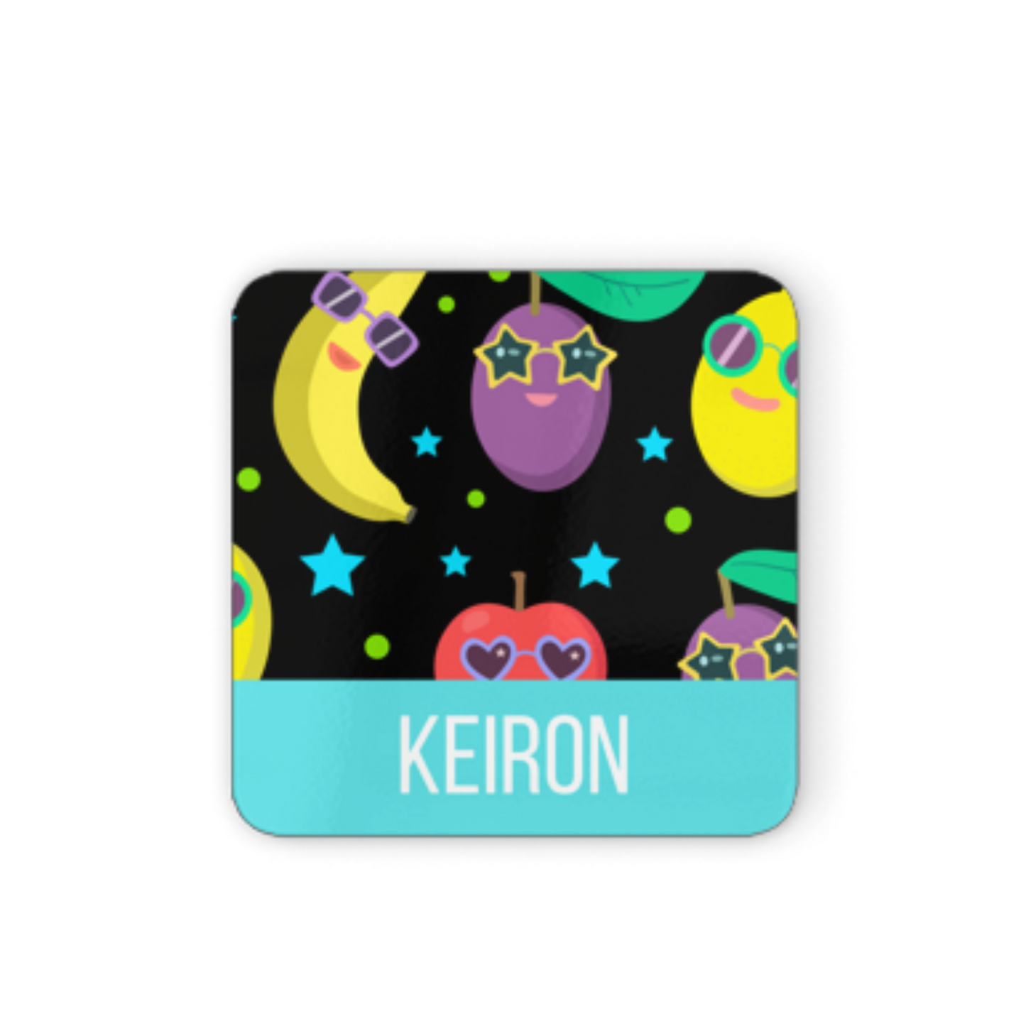 Personalised 'Cool Fruit' Placemat and Coaster Set