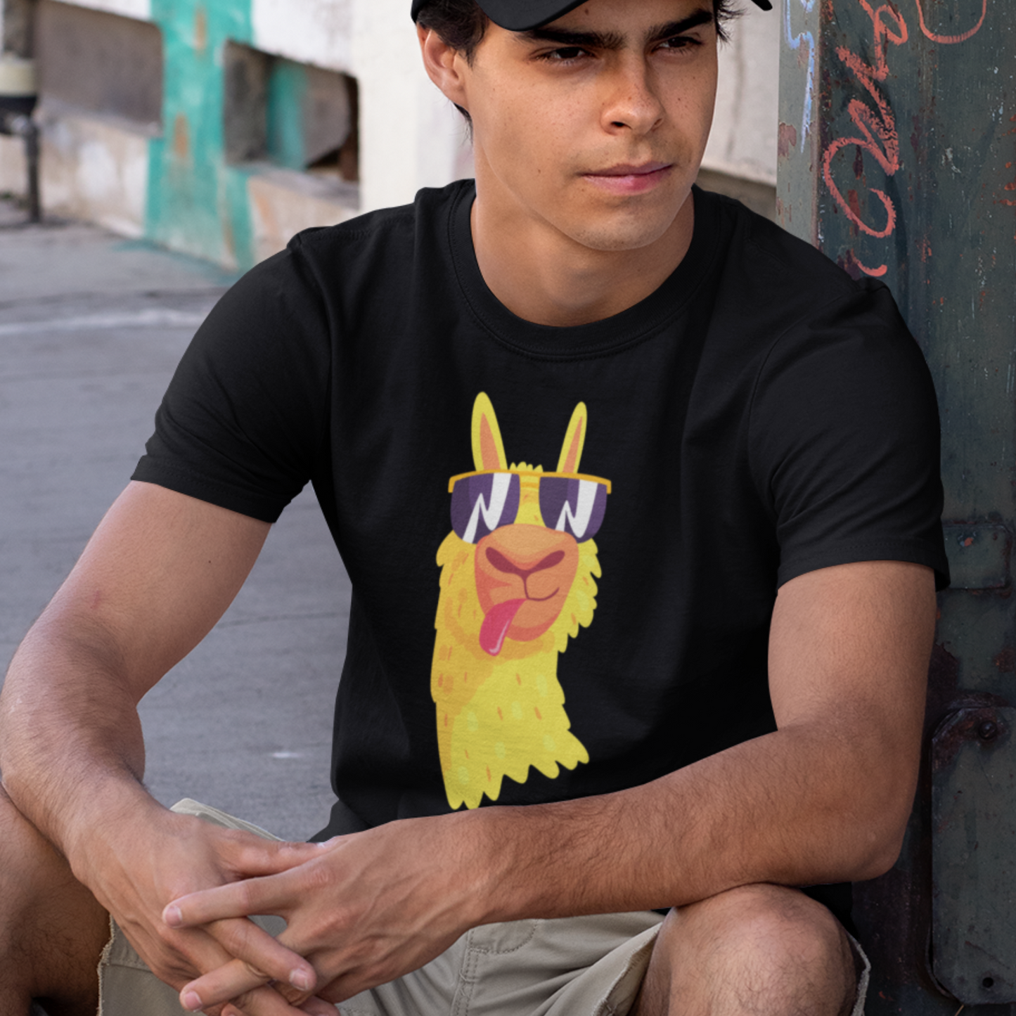 Men's 'Cool Llama' Premium Cotton T-shirt | 3 colours