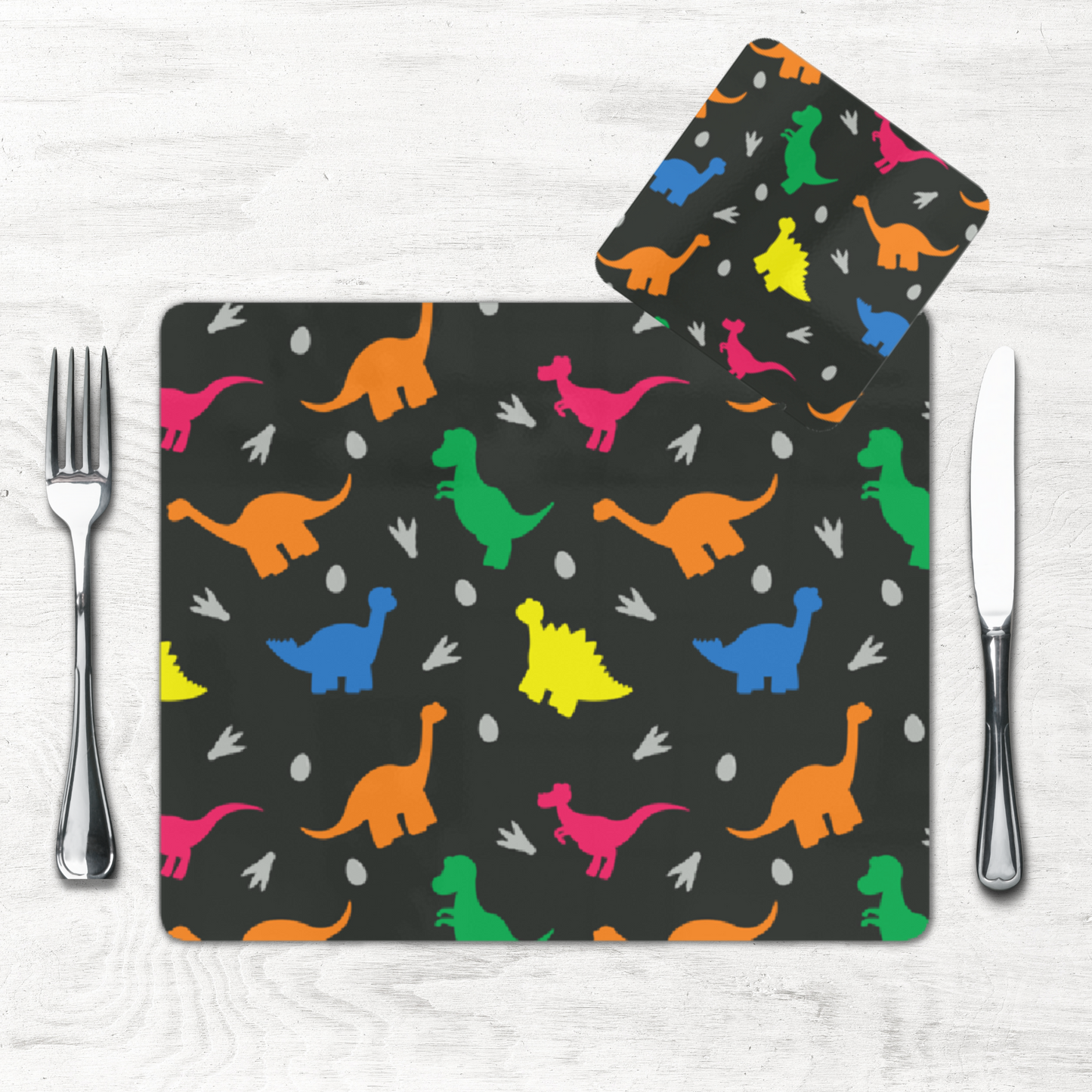 Kids Dinosaur Dining Placemat Set