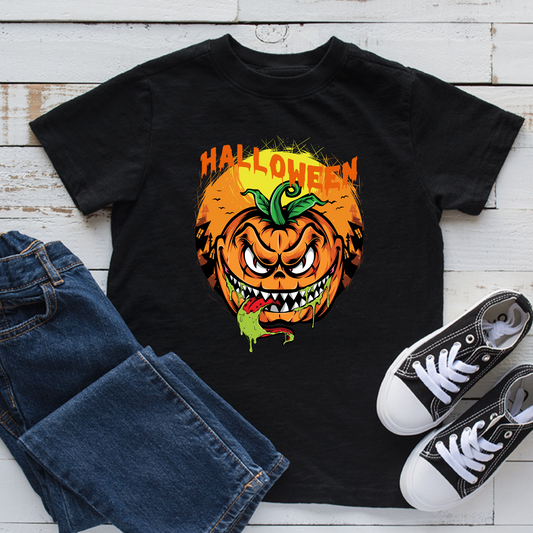 Gruesome Halloween Pumpkin T-shirt Kids